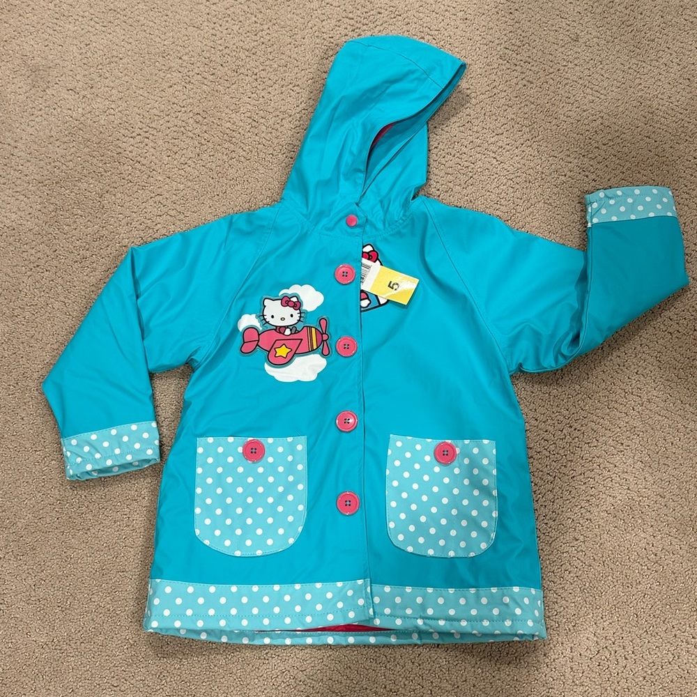 NWT Western Chief Hello Kitty raincoat in kids size 5